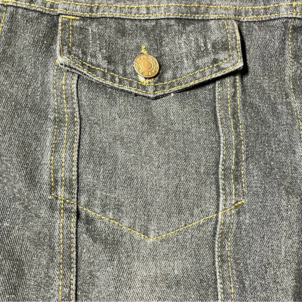 Men's Dark Blue Jean Wash Denim Casual Button Down Jacket - Picture 6 of 7